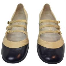 Chanel Beige Leather Flats